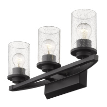 Golden Canada 4309-BA3 BLK-BLK-SD - Golden Lighting Mercer 3-light Vanity in Matte Black